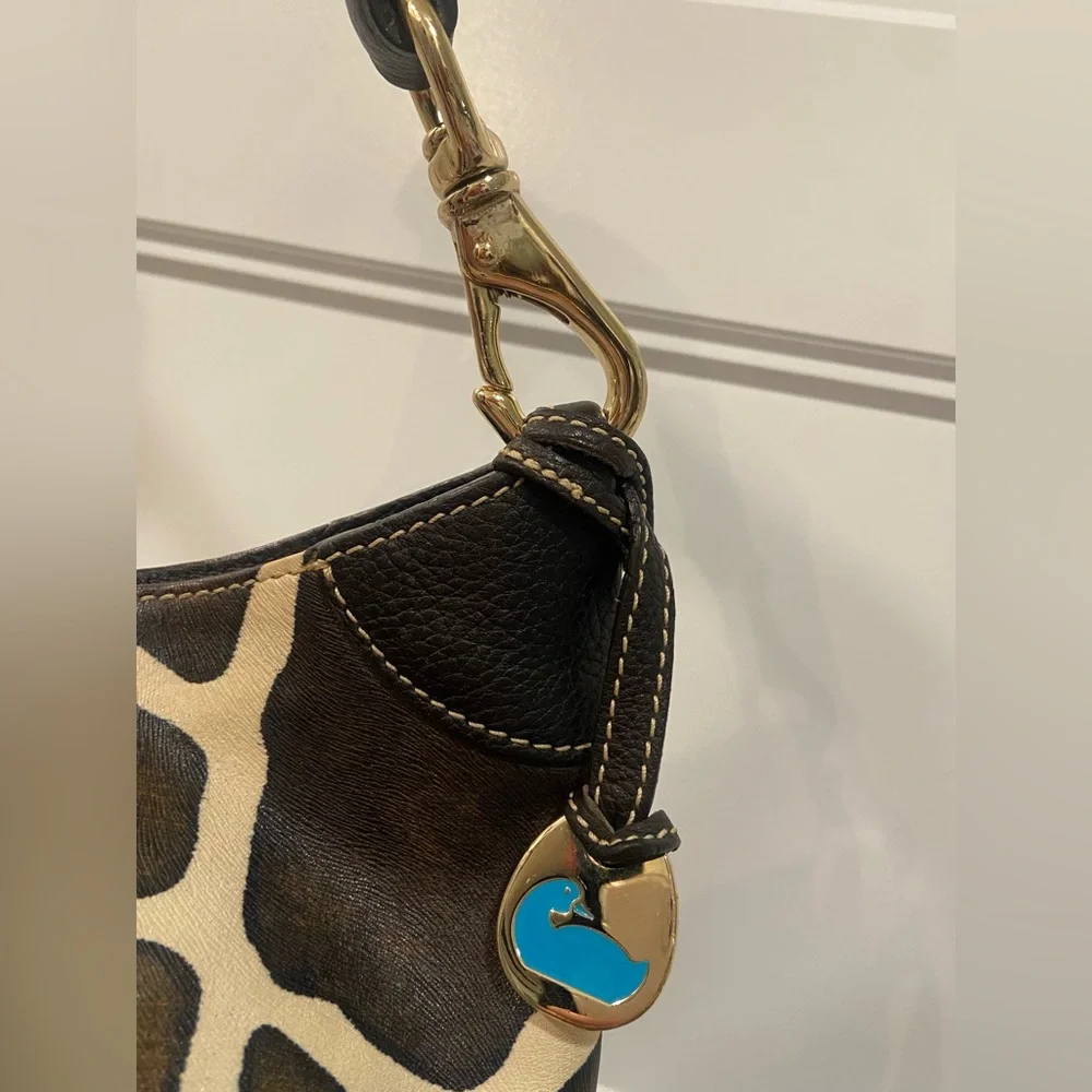 Dooney & Bourke *Blue Duck* Giraffe Print Hobo Bag, EUC